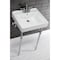 Fauceture KVPB2018W41 20-Inch Console Sink with Brass Legs, Polished Chrome KVPB2018W41 - alternate 5